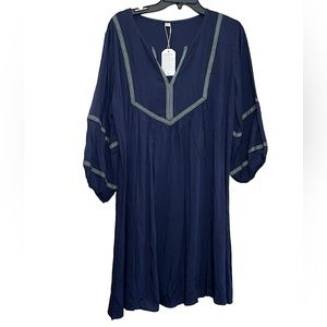💥2/$15 NWT navy blue long sleeve dress size XXL
